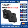 FIREBAT MINI PC AM02 Ryzen 5 6600H 16GB DDR5 512GB SSD Windows 11 WIFI6 BT5.2 Computer Desktop Compatto Porta di Rete HDMI