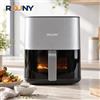 rouny Friggitrice ad aria con funzione di cottura a vapore ROUNY 5L, 1450W, con schermo touchscreen e sistema di circolazione dell'aria calda a doppia ventola, 8 funzioni di cottura preimpostate, cestello