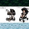 Sianldcone 3 in 1 passeggino passeggino auto del bambino multifunzionale leggero portatile pieghevole passeggino di viaggio di lusso alto paesaggio mano spingere quattro ruote carrello genitori comuni possono