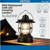 NUOYING Lanterna da campeggio a LED COB ricaricabile tramite energia solare e USB-C, lampada da tenda impermeabile IP44, luce di emergenza dal design vintage per campeggio, patio e interruzioni di corrente,