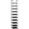 NONE Scarpiera sottile a 10 ripiani salvaspazio con struttura in metallo e rivestimento in feltro, ripiani rimovibili con portata di 6 kg per ripiano, ideale per corridoio, camera da letto e spogliatoio