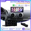 AUTOTOP Schermo multimediale per auto QLED Linux da 10,25/12,3" per Audi A3 S3 8V 2012-2020 MIB1 MIB2 CarPlay wireless Android Auto HiCar 1920x720 Touchscreen Sistema OEM Retrofit Corpo ultra sottile