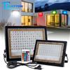 TRANYTON Faretto LED bianco/RGB, lampada da esterno con cambio di colore, dotata di interruttore/telecomando, impermeabile IP65, 50W/100W, ideale per decorare giardini, cortili e terrazze.