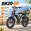 Headeer BK20-20 Bicicletta elettrica da fuoristrada per adulti, adatta a tutti i tipi di terreno, con batteria al litio da 48 V e 20 Ah, pneumatici larghi da 20" x 4.0, sistema di freni a disco meccanici