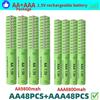 NONE Nuova batteria ricaricabile alcalina 1,5V AA AAA da 3800mAh 3000mAh, adatta per mouse, telecomandi, computer, orologi e dispositivi elettronici