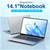 LenO Nuovo Laptop Ultra Sottile da 14,1" Global con 16GB di RAM, Intel 4405U, Notebook da Gaming, Display 1920*1080, Computer per Ufficio e Studio, PC Windows 11 Pro