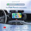 BONROAD, schermo touchscreen da 7 pollici per Fiat Panda, modelli 2013-2021, sistema Linux, Carplay wireless, autoradio con lettore video e funzioni multimediali, Android Auto wireless, RDS,