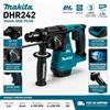 Makita Trapano a percussione rotante Makita DHR242 18V LXT, senza spazzole, con attacco SDS-Plus da 24 mm, 3 modalità di funzionamento, energia di impatto di 2,0 J, con batteria da 6,0 Ah, per la foratura