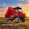 NONE Veicolo agricolo idraulico con cassone ribaltabile e cassone rosso per carico, ideale per strade di servizio rurali