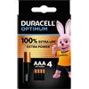 DURACELL OPTIMUM AAA B4 4PILE