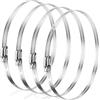 Bolatus Fascette Stringitubo 194-216 mm, 4 Fascette In Acciaio Inox 304 Regolabili, Assortimento Per Tubo Piscina, Ventilazione E Scarico