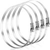 Bolatus Fascette Stringitubo 141-165 mm, 4 Pezzi In Acciaio Inox 304 Regolabili, Per Tubo Piscina, Ventilazione E Scarico