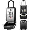 ISEYOU Key Box, Cassetta Chiavi con Codice Ripristinabile con Gancio | Locker Chiavi Combinazione a 12 Cifre da Esterno, Grande Capacità & Antitempesta per Casa, Ufficio, Garage, Appartamento