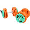 GORILLA SPORTS® Set di manubri 30 kg - set di 2, pesi 4 x 1,25 kg / 8 x 2,5 kg, 30 mm, ghisa, impugnatura in gomma, chiusura a molla, manico zigrinato - set di manubri, manubri, allenamento della forza