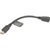 SYSTEM-S Cavo USB 2.0 da 15 cm con spina mini B e adattatore per presa micro, nero