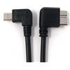SYSTEM-S Cavo USB 3.0 20 cm da spina Micro B a spina Micro B 2.0 ad angolo