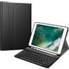 Fintie Custodia con tastiera Fintie per iPad 9.7 2018 (sesta generazione), custodia con tastiera in morbido TPU con supporto per matita incorporato, tastiera Bluetooth QWERTY staccabile magnetica, nero