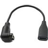 System-S Cavo USB 3.1 da 15 cm, con connettore di tipo C, cavo di ricarica ad angolo, compatibile con Garmin Fenix 7, 6S, 6, Venu Sq | System-S