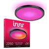 Innr Lampada da soffitto LED smart Innr, 30 cm, Zigbee, compatibile con Hue*, White & Color, lampada da soffitto per soggiorno, lampada LED RGB dimmerabile, nera, 2250 lumen
