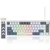 Merkloos Tastiera da gioco - 60% - Cablata - RGB - Lineare - Bianca