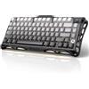 Merkloos Tastiera da gioco meccanica - Mercury K1 - Interruttori lineari - Design a sfumatura di colore nero - Connessione wireless, Bluetooth e USB-C - Illuminazione RGB