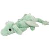 Depesche Snukis - Peluche Drago sdraiato | Drago in peluche con morbida pelliccia verde chiaro, occhi argentati glitterati e graziosi denti, circa Peluche da 65 cm