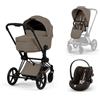 Cybex Platinum - Trio Cybex Priam 2026 Comfort Coconut Brown Matt Black con Cloud G3 Plus