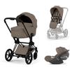 cybex new - Trio Cybex Priam 2026 Comfort Coconut Brown Matt Black con Cloud T Plus