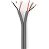 NEDIS Cavo audio bilanciato stereo, 2x (2x 0,16 mm2), grigio scuro, 100 m, bobina