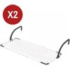 Vileda 2 pezzi stendibiancheria da balcone estensibile vileda brezza extend nero 20 mt