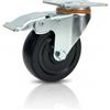 ECOVELO Set Ruote Girevoli con Freno - Rotelle Silenziose in Poliuretano Antitraccia, Alta Portata Rotazione 360° Ideali per Carrelli Scaffali Banchi da lavoro Attrezzature (75 mm, 1)