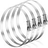 Bolatus Fascette Stringitubo 118-140 mm, 4 Pezzi In Acciaio Inox 304 Regolabili, Per Tubo Piscina, Ventilazione E Scarico
