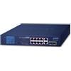 PLANET GSD-1222VHP switch di rete Non gestito Gigabit Ethernet [10/100/1000] Supporto Power over [PoE] 1U Blu (8-Port 10/100/1000T 802.3at - PoE + 2-Port 1000SX SFP Switch with smart color LCD [120W Budget, Stand [GSD-1222VHP]