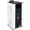 Stufe A Pellet Italia Qubo 9 kW Canalizzata Colore: Bianco