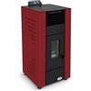 Stufe A Pellet Italia Qubo 9 kW Canalizzata Colore: Rosso