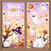 SULOLI 8 Fogli Adesivi Finestre Halloween,Vetrofanie Riutilizzabili | Stickers con Zucca,Fantasma,Caramella per Decorazione Feste di Halloween