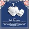 YIBONIKA Ciondolo a forma di cuore con scomparto segreto per donne, gioiello con incisione come regalo per mamma, nonna, zia, nipote, figlia, sorella