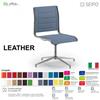 SEIPO LEATHER IMBOTTITA LH0152 Poltrona visitatore visitatore girevole su base 4 razze SEIPO ECOPELLE D2