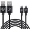 Wicked Chili Cavo USB tipo C a USB A [2x 1m] Cavo di ricarica USB tipo C compatibile con Samsung Galaxy S10+, S10e, S10 Note 9, Huawei P20 Pro, OnePlus 6, Sony Xperia XZ2, Google Pixel ecc