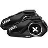 Selius Interfono per motociclette G2P, 2 auricolari per casco da motocicletta G2P, sistema di comunicazione per motociclette - per 2-6 motociclisti, cancellazione del rumore CVC e DSP, adatto per moto/auto
