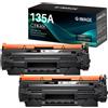 Merkloos Set di cartucce toner nere da 2 pezzi per stampanti HP
