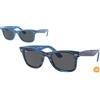 Ray-Ban Occhiali da Sole Ray-Ban Wayfarer RB2140 1409B1 - Montatura a Righe