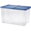 TONTARELLI - Contenitore Multiuso Trasparente con Coperchio Pieghevole Blu Oceano Dodo's Stock Box 58 Litri