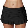 EODJXIO Swimsuit Donna Gonna da Bagno da Donna Gonna da Bagno Piegata a Vita Alta Gonna da Bagno Incorporata da Bagno per Donna Sport Pantaloncini da Yoga Costumi Due Pezzi Piscina