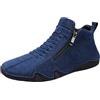 Generic Scarpe sportive da uomo taglie forti: scarpe da ginnastica con cerniera, scarpe da ginnastica ortopediche, eleganti, leggere, scarpe estive classiche, alte e alte