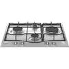 Hotpoint Ariston PCN R643N T/IX/HA Piano cottura 60 cm, griglie smaltate effetto ghisa, 4 fuochi di cui 1 tripla corona