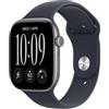 Apple Watch Series 12 GPS, cassa 42 mm in alluminio grigio siderale con cinturino Sport blu marino S/M