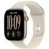 Apple Watch Series 12 GPS, cassa 42 mm in alluminio color oro chiaro con cinturino Sport sabbia M/L