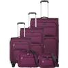 Travelite Cubis - Set di trolley per bagaglio morbido, L/M/S, bacca, Set trolley L/M/S, Set di trolley morbidi