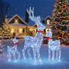 YITAHOME 3 pezzi LED renne famiglia decorazione natalizia illuminata con telecomando, 210 LED con 89 modalità, corna staccabile e collo, illuminazione natalizia per interni ed esterni